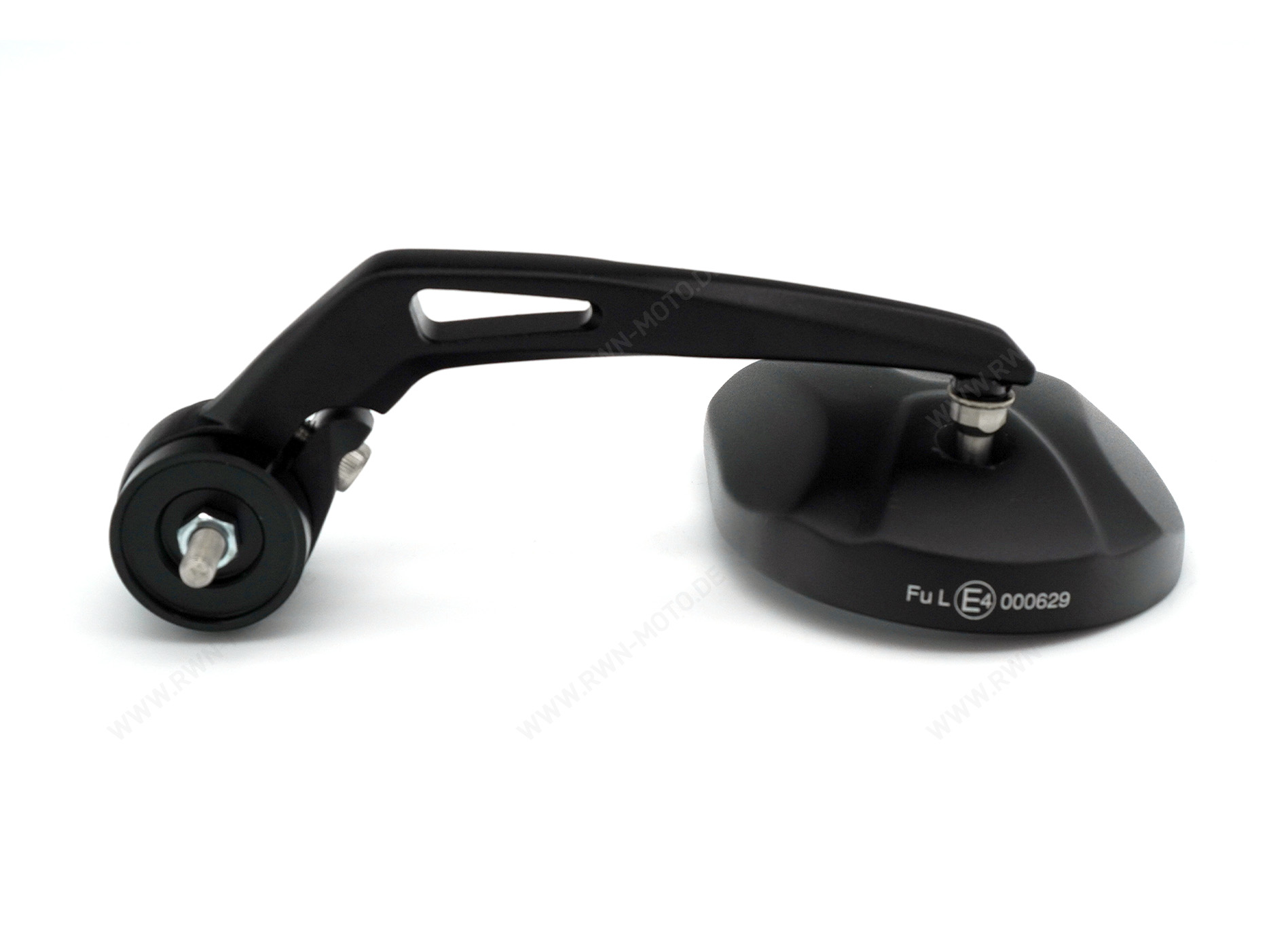 Specchietto terminale per manubrio, nero per Moto Guzzi V7 850 2021-