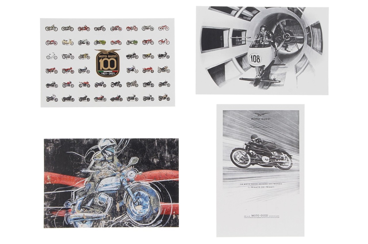 Moto Guzzi Cartolina Centenario (4 pezzi)