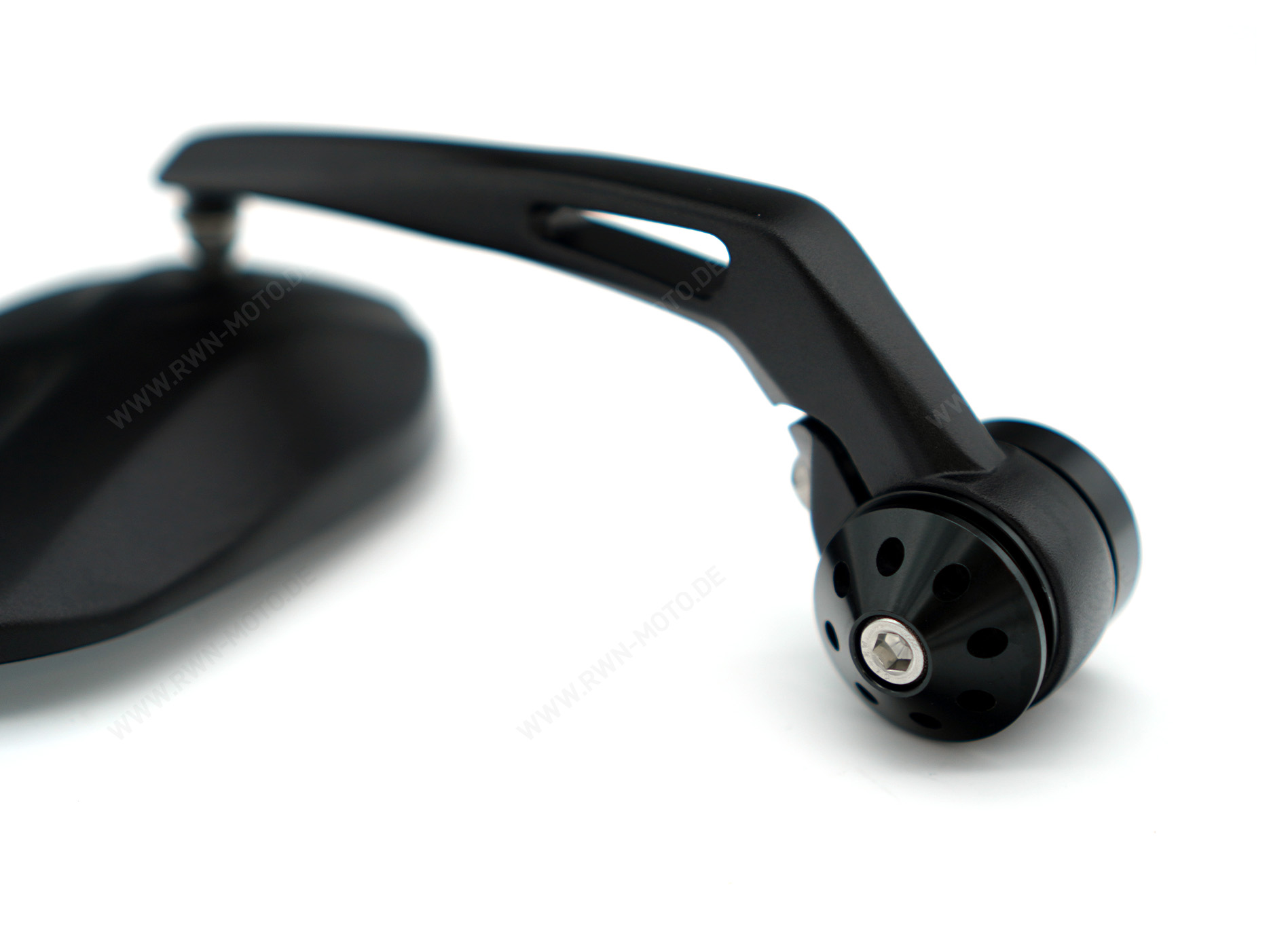 Specchietto terminale per manubrio, nero per Moto Guzzi V7 850 2021-
