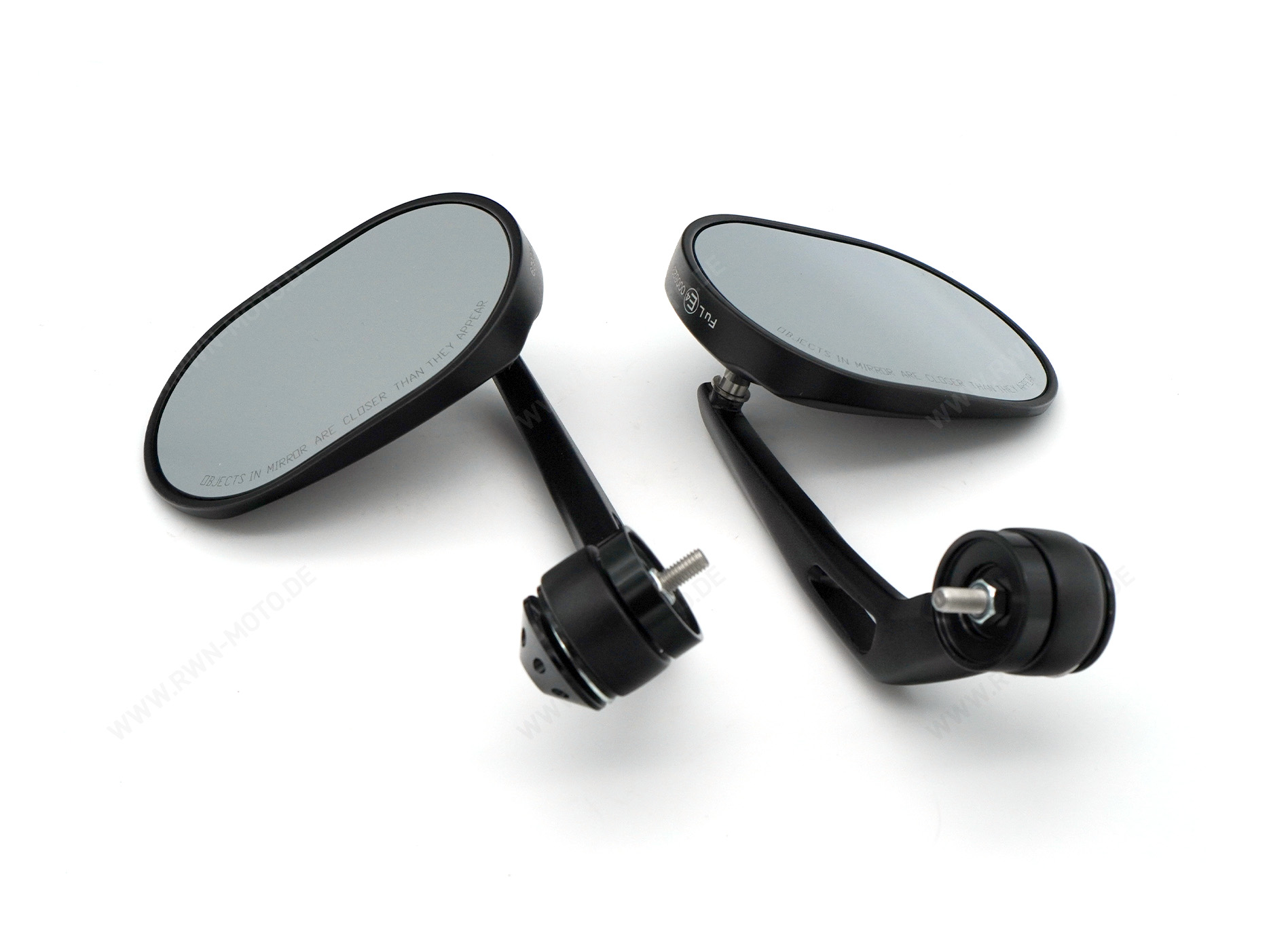 Specchietto terminale per manubrio, nero per Moto Guzzi V7 850 2021-