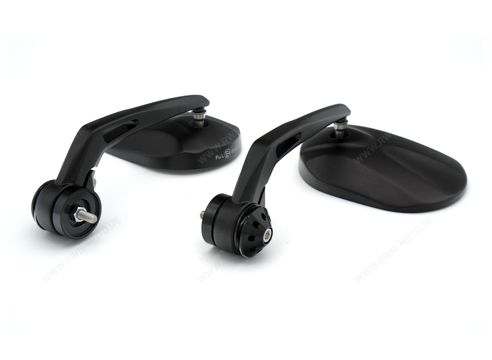 Specchietto terminale per manubrio, nero per Moto Guzzi V7 850 2021-