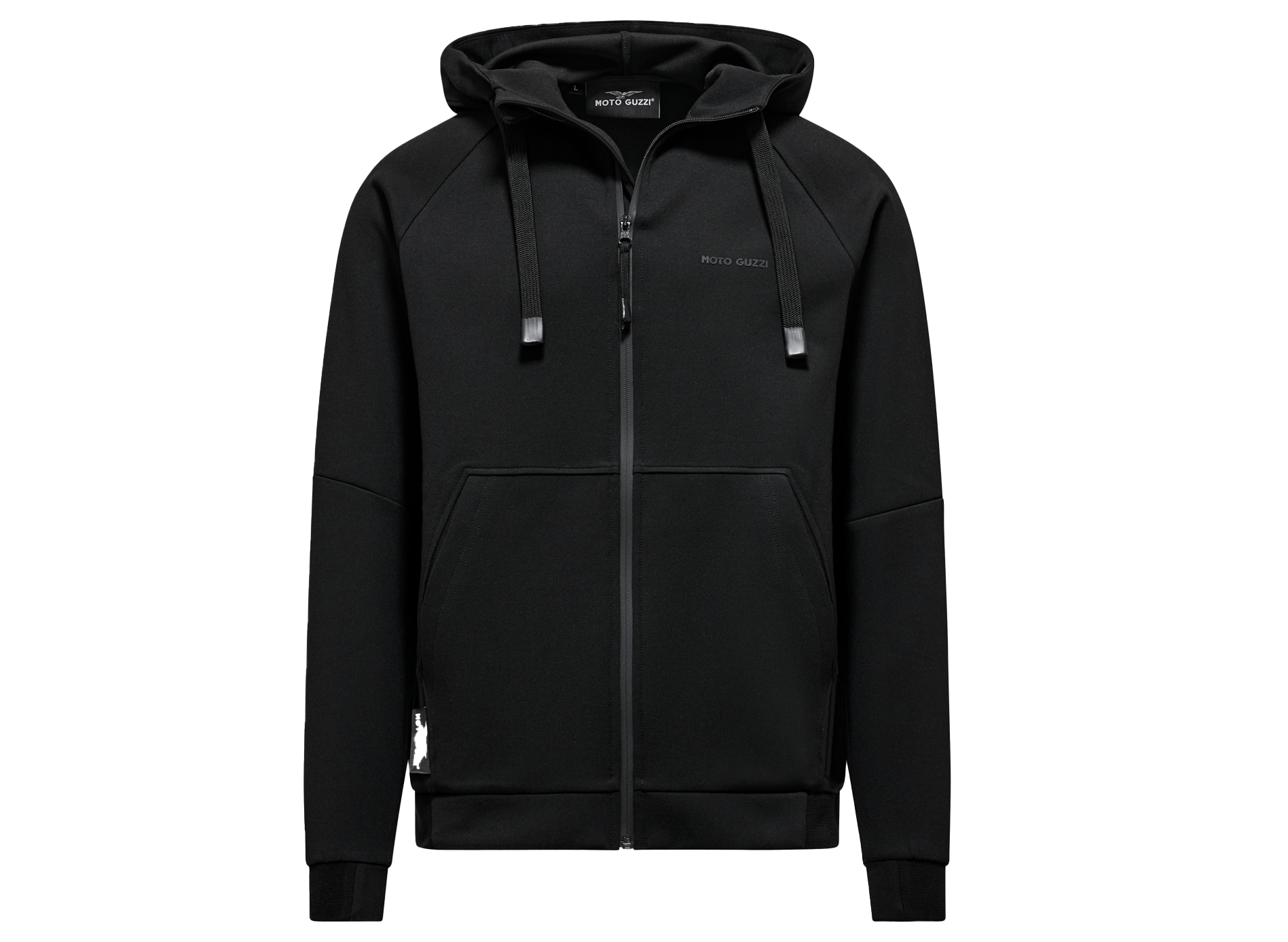 Felpa con cappuccio Moto Guzzi nera