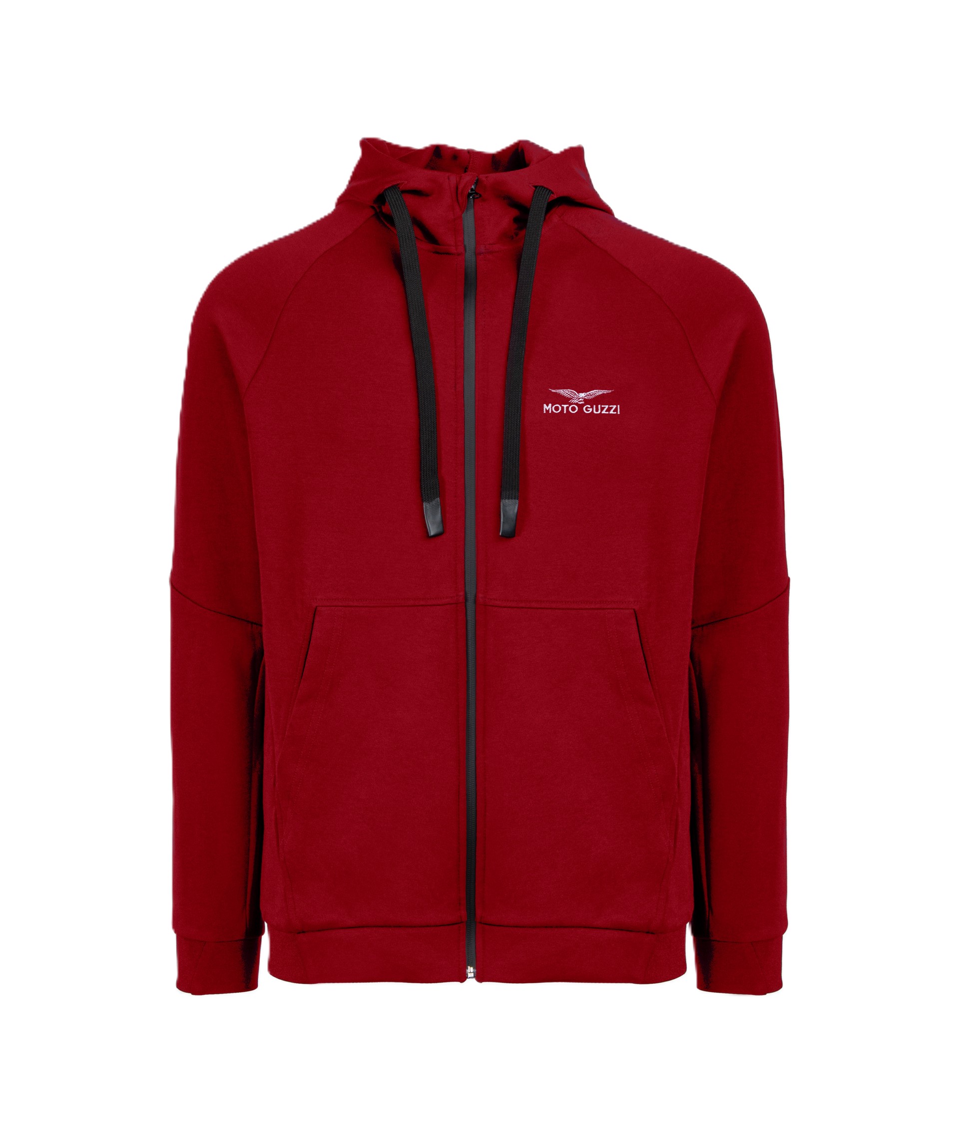 Felpa con cappuccio unisex “Moto Guzzi Essential” rossa