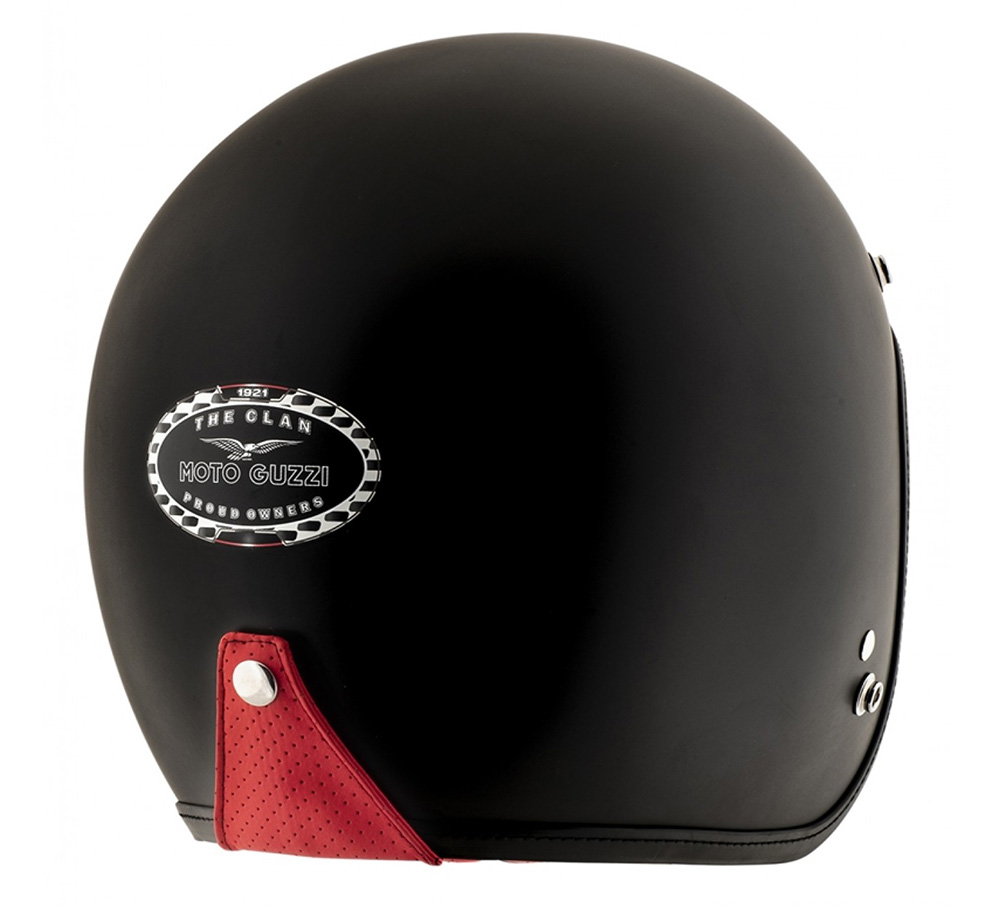 Casco jet Moto Guzzi, The Clan, nero, opaco