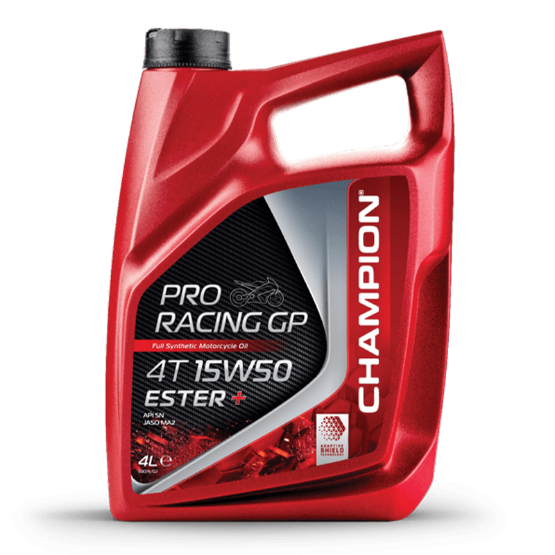 CHAMPION® Proracing GP 4T 15W-50 ESTER + Olio motore completamente sintetico - 4 litri