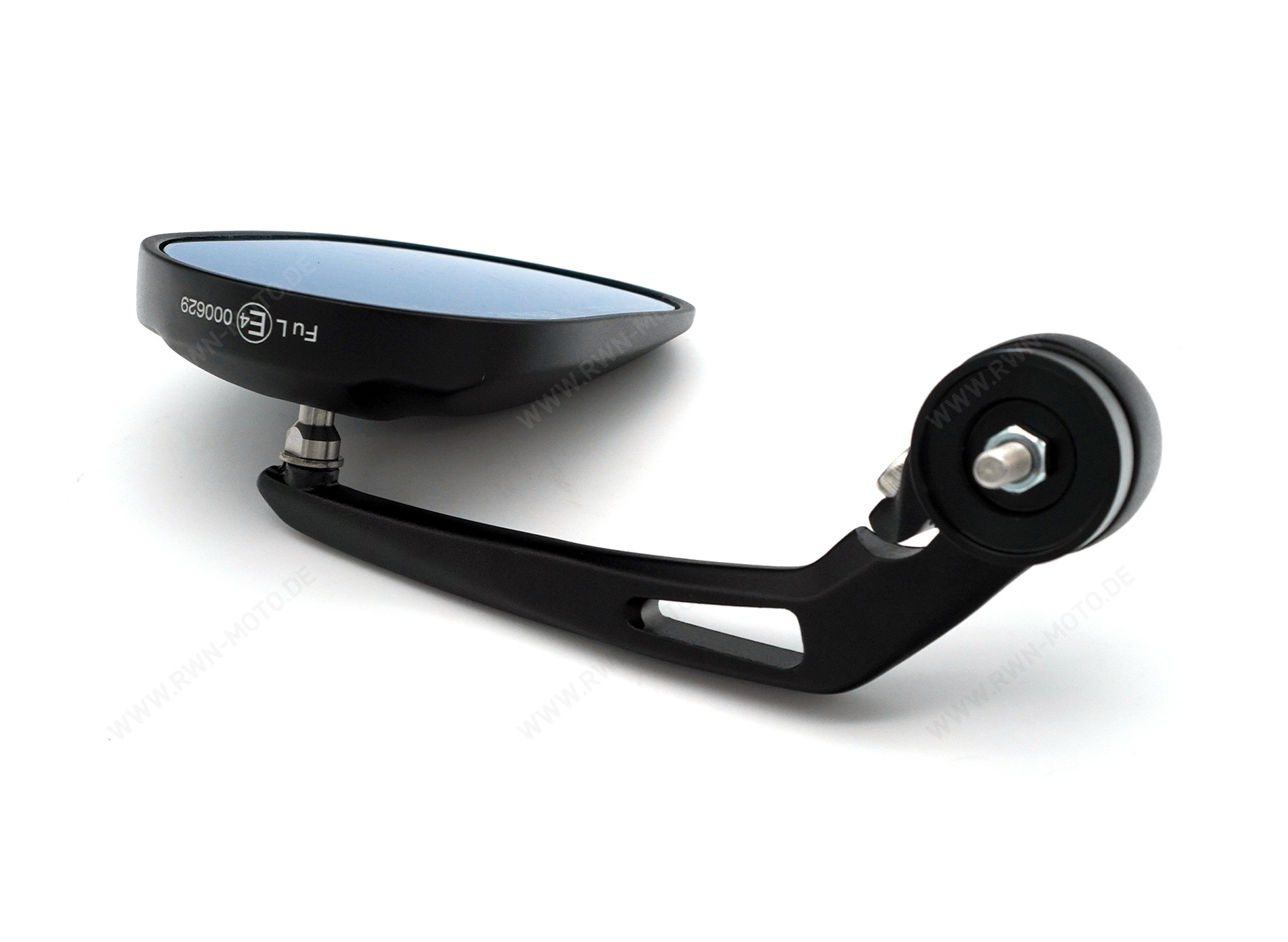 Specchietto terminale per manubrio, nero per Moto Guzzi V7 850 2021-