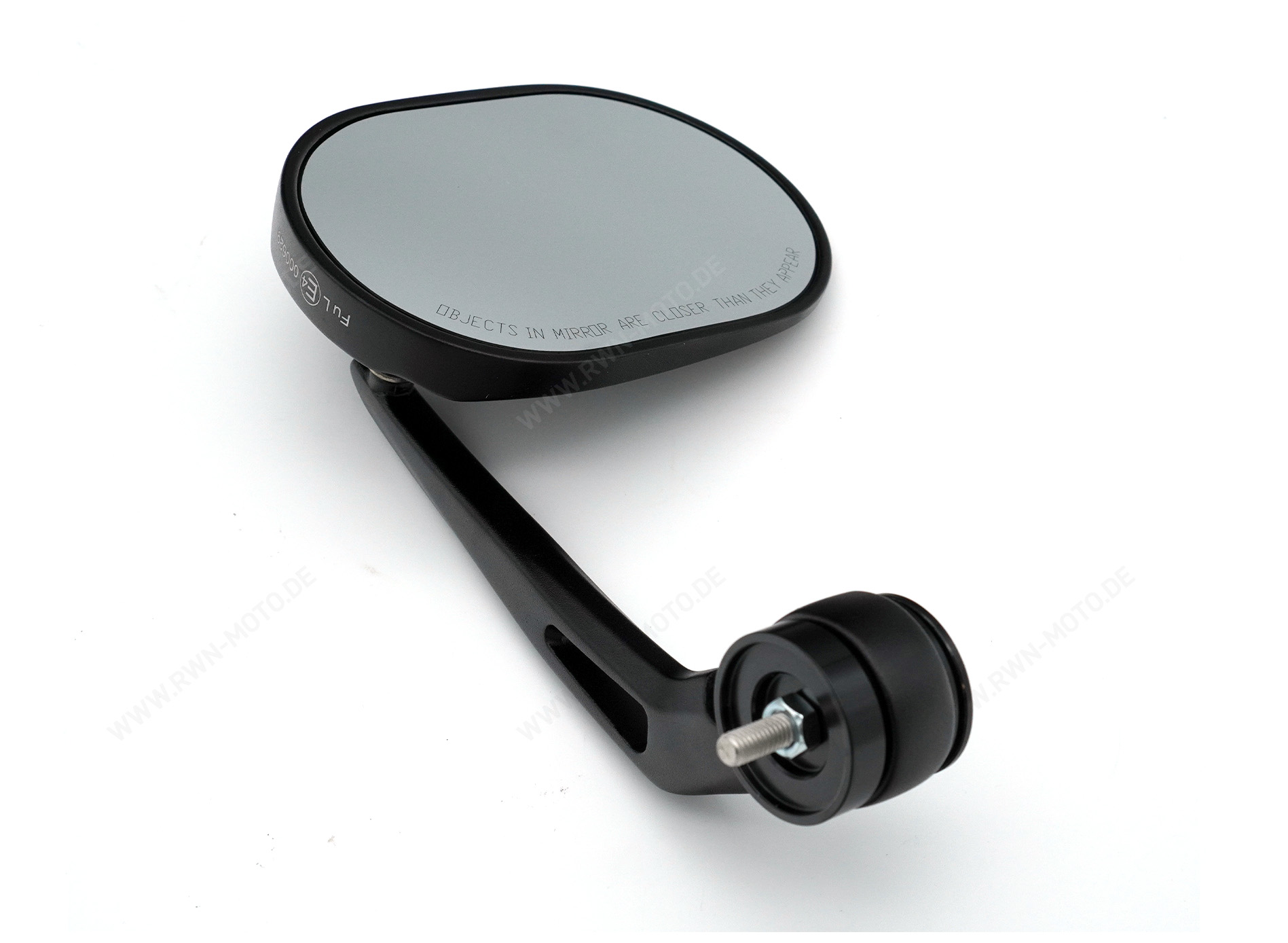Specchietto terminale per manubrio, nero per Moto Guzzi V7 850 2021-