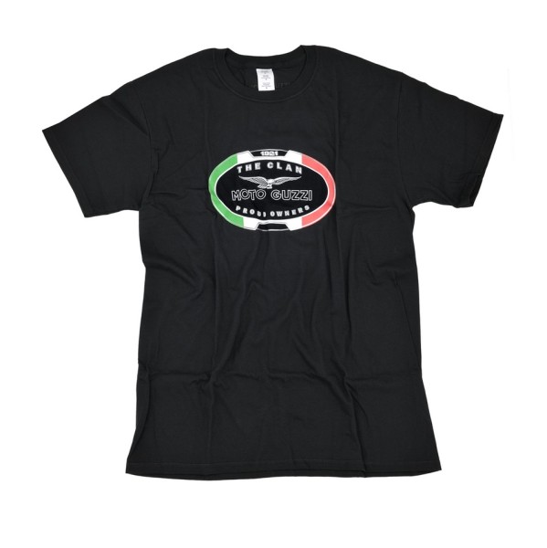 T-shirt uomo Moto Guzzi THE CLAN nera